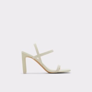 Blokové Podpatky Aldo Okurr Páskové Podpatku Sandal Bílé | 086AFWBKD