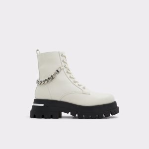 Bojové boty Aldo Grandeur - Lug Sole Bílé | 254QAHNMO