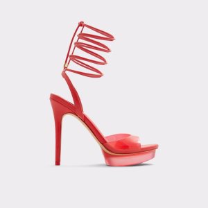 Boty Na Platformy Aldo Bossis Podpatku Sandal - Stiletto Červené | 904AUEWCI