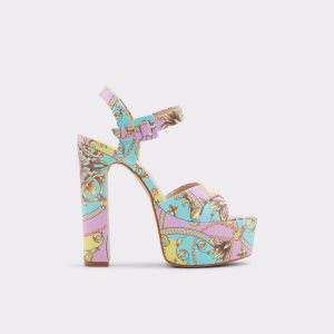 Boty Na Platformy Aldo Camelia Páskové Podpatku Sandal - Plateforme Viacfarebný | 306UPQHLZ