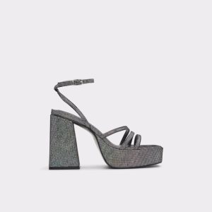 Boty Na Platformy Aldo Landabriver Páskové Podpatku Sandal - Flatform Stříbrné | 134FRUGXA