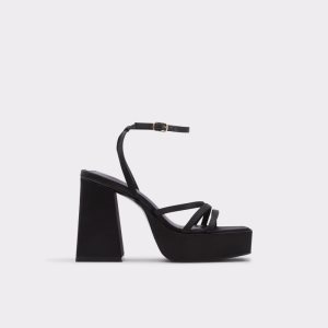 Boty Na Platformy Aldo Landabriver Páskové Podpatku Sandal - Plateforme Černé | 248EXBMAO