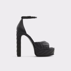 Boty Na Platformy Aldo Milena Páskové Podpatku Sandal - Plateforme Černé | 654UYCWDB