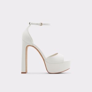 Boty Na Platformy Aldo Posh High Sandal - Bílé | 510MKAOGF