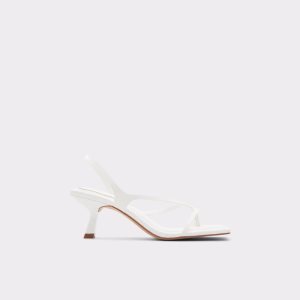 Podpatky Aldo Loni Páskové High Sandal - Bílé | 358URCWVD