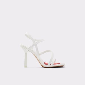 Podpatky Aldo Luvly Páskové High Sandal - Stiletto Bílé | 403MLGKEY