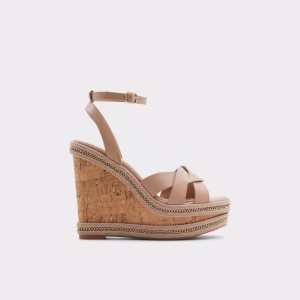 Sandály Aldo Droyers Klínku Sandal - Klínku Světle Béžový | 352FXQNDR