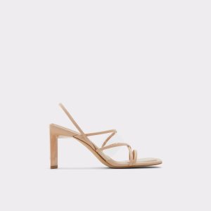 Sandály Aldo Jennifer Páskové Podpatku Sandal - Cup Sole Béžový | 796RXVNSE