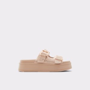 Sandály Aldo Jika Pantofle Sandal - Flatform Růžové Zlaté | 723EWJCUK