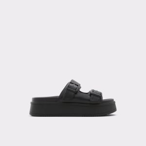 Sandály Aldo Jika Pantofle Sandal - Flatform Černé | 796ORIDVN