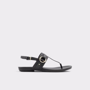 Sandály Aldo Pandra Tanga Sandal Černé | 169IWEQHF