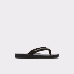 Sandály Aldo Polo Flip Flops Černé | 134KZJFHW