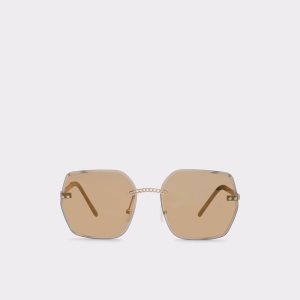 Sluneční Brýle Aldo Yeranna Rectangle Hnědé | 647PHMRZF