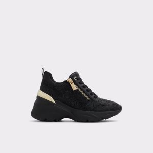 Tenisky Aldo Quartz Jogger Sole - Klínku Černé | 267WAXMEG