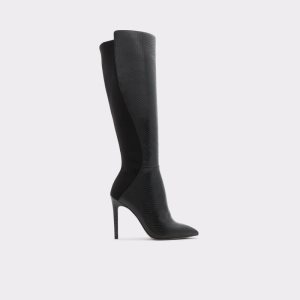 Vysoké Kozačky Aldo Sophialaan Knee-high - Stiletto Černé Hadí Kůže | 391UZYTLF